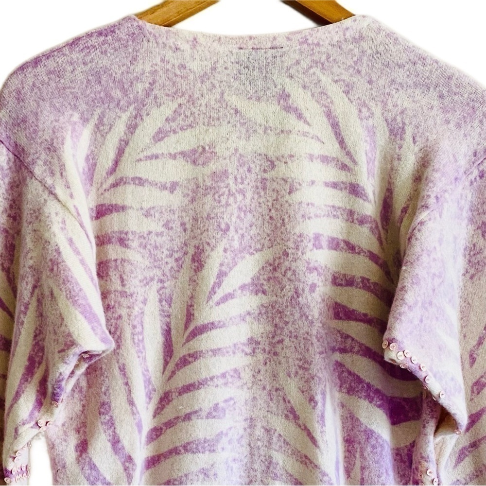 QUEEN OF SABA Vintage Lambswool Angora Blend Sequin Pullover Sweater Size 44 (M) - Picture 8 of 11